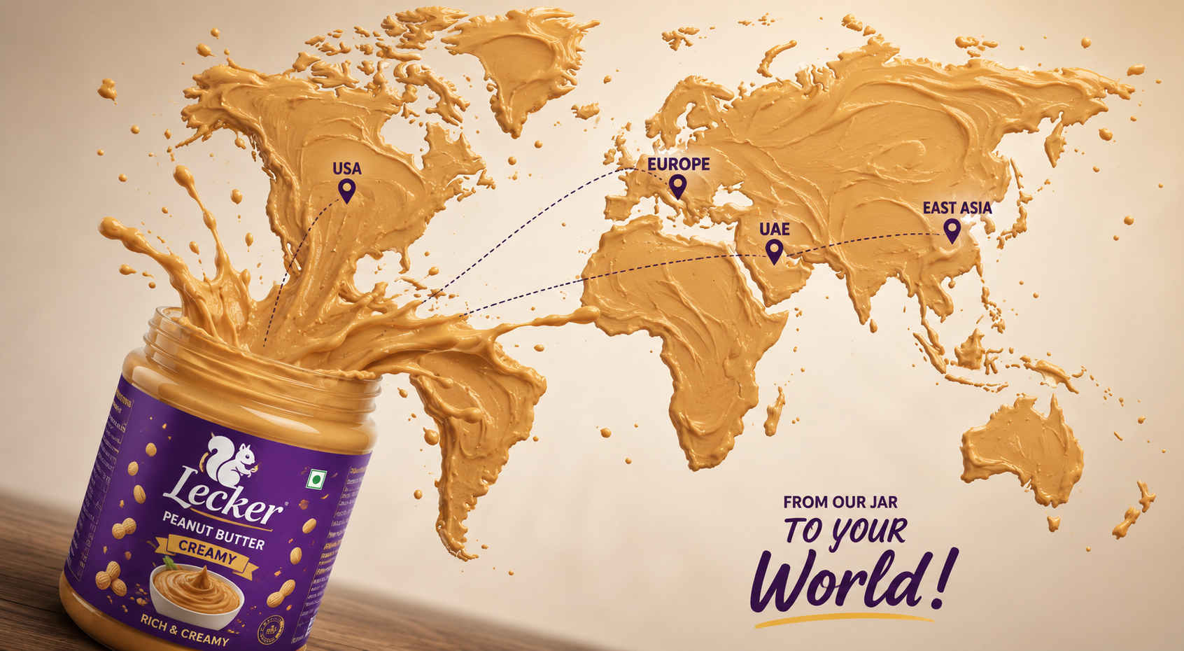 Lecker Global Export Map - Peanut Butter